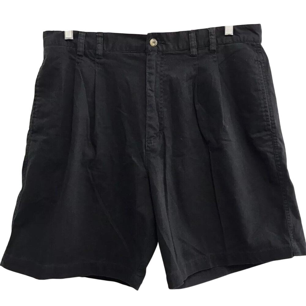 Claybrooke Shorts Mens 36 Pleated Black